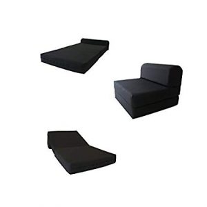 D&D Futon Furniture – Tri-Fold Black Tri-Fold Foam Bed