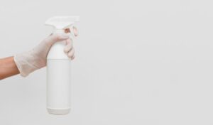 Spray bottle to clean your mattress without a vacuum